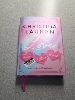 Christina Lauren "Love and Other Words" Pink Hardcover Book